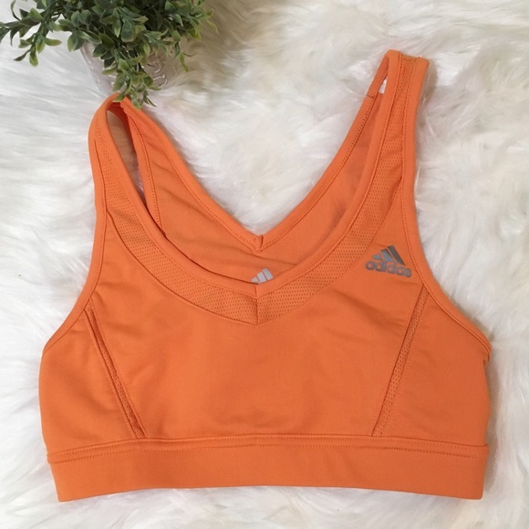 adidas Other - NWOT Orange Adidas Climalite Sports Bra